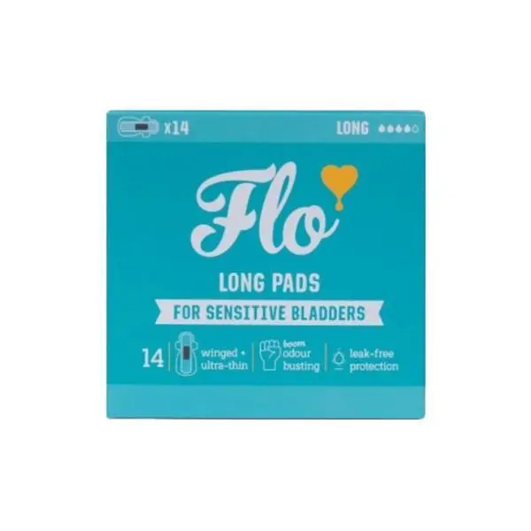 Flo Превръзки с активен въглен и крилца - Flo Long , 14 бр