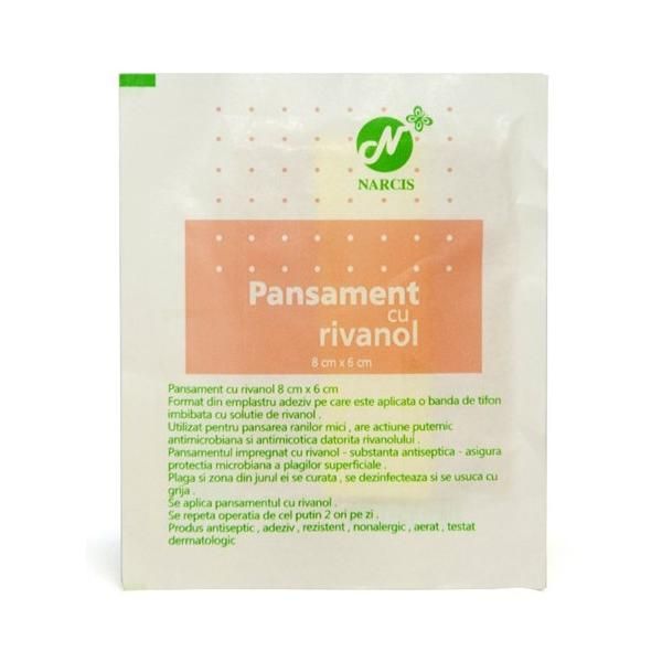 Narcis Превръзки с Риванол Narcis, 6см x 8см, 50 броя