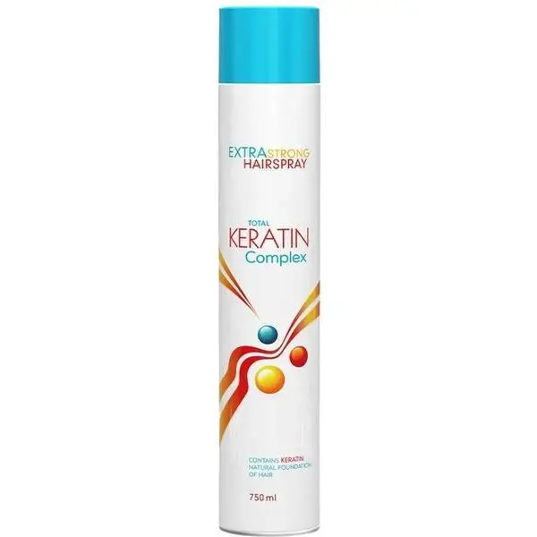 Total Keratin Complex Професионален лак за коса с екстра силен кератинов гел - Total Keratin Complex Extra Strong Keratine Hairspray, 750 мл