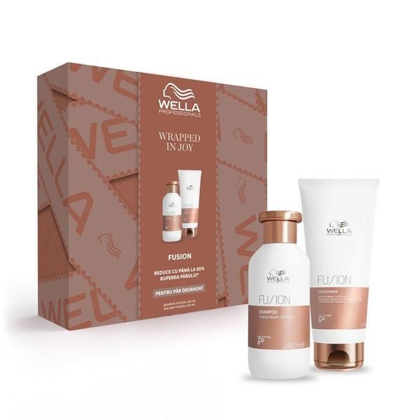 Wella Professionals Професионален възстановяващ комплект за увредена коса - Wella Professionals Fusion, Limited Edition, 250 мл + 200 мл