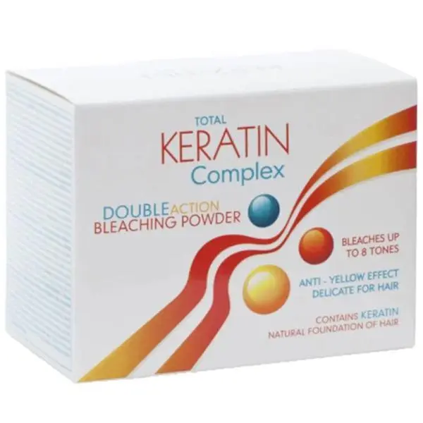 Total Keratin Complex Професионална избелваща пудра с кератин за изсветляване до 8 тона - Total Keratin Complex Double Action Bleaching Powder, 500 гp