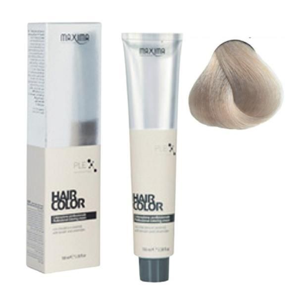 Maxima Професионална перманентна боя, Maxima нюанс 10.1 светещо сиво русо, 100 мл
