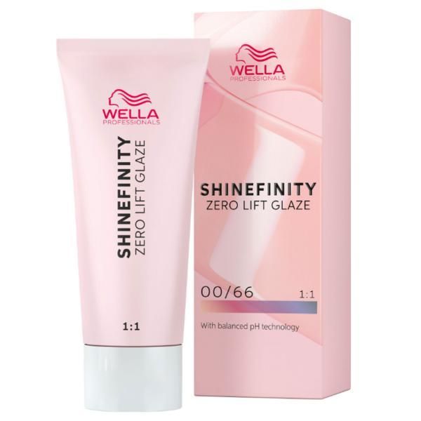 Wella Professionals Прозрачна деми-перманентна боя - Wella Professionals Shinefinity Zero Lift Glaze, нюанс 00/66 Violet Booster (виолетов), 60 мл