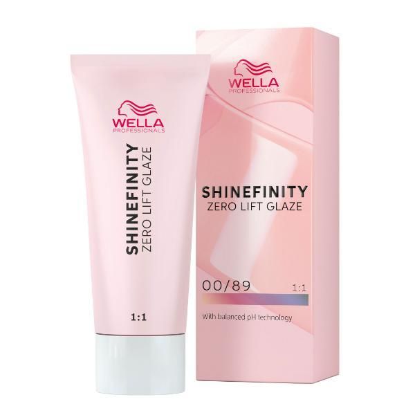 Wella Professionals Прозрачна полуперманентна боя - Wella Professionals Shinefinity Zero Lift Glaze, нюанс 00/89 Blue Booster (дънково синьо), 60 мл