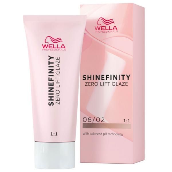 Wella Professionals Прозрачна полуперманентна боя - Wella Professionals Shinefinity Zero Lift Glaze, нюанс 06/02 Dark Sage (матово естествено тъмно русо), 60 мл