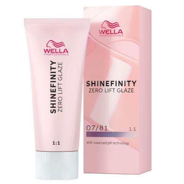 Wella Professionals Прозрачна полуперманентна боя - Wella Professionals Shinefinity Zero Lift Glaze, нюанс 07/81 Smoky Opal (средно перлено сиво русо, 60 мл