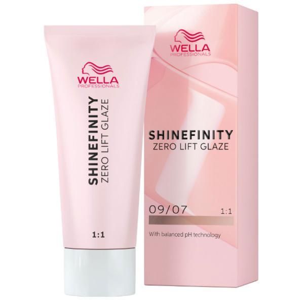 Wella Professionals Прозрачна полуперманентна боя - Wella Professionals Shinefinity Zero Lift Glaze, нюанс 09/07 Бежов пясък (много светло естествено русо), 60 мл