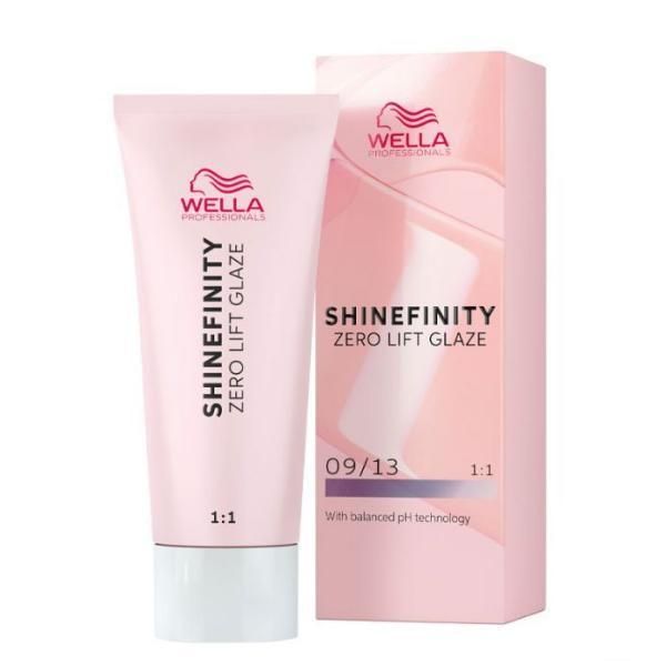 Wella Professionals Прозрачна полуперманентна боя - Wella Professionals Shinefinity Zero Lift Glaze, нюанс 09/13 Toffee Milk (много светло златисто сиво русо), 60 мл