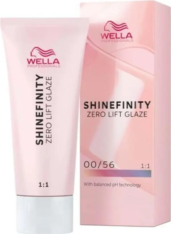 Wella Professionals Прозрачна полуперманентна боя за коса - Wella Professionals Shinefinity Zero Lift Glaze, нюанс 00/56 Rose Booster, 60 мл