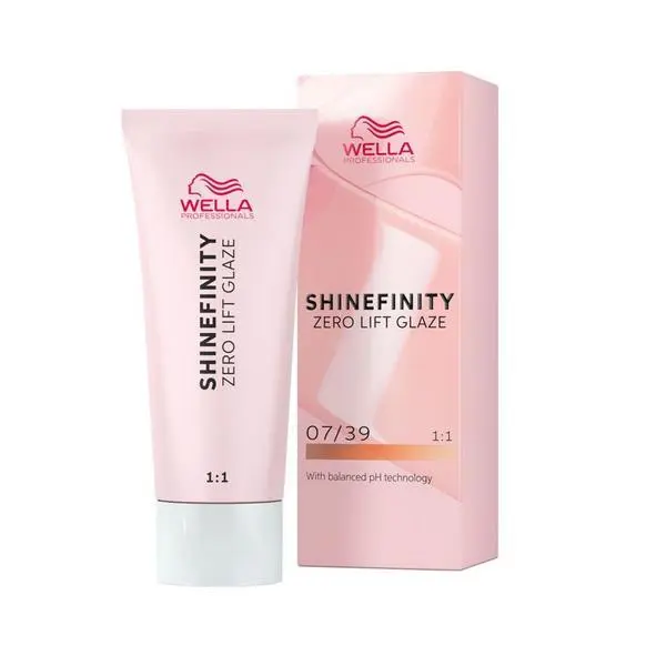 Wella Professionals Прозрачна полуперманентна боя за коса - Wella Professionals Shinefinity Zero Lift Glaze, нюанс 07/39 Chroma Gold, 60 мл