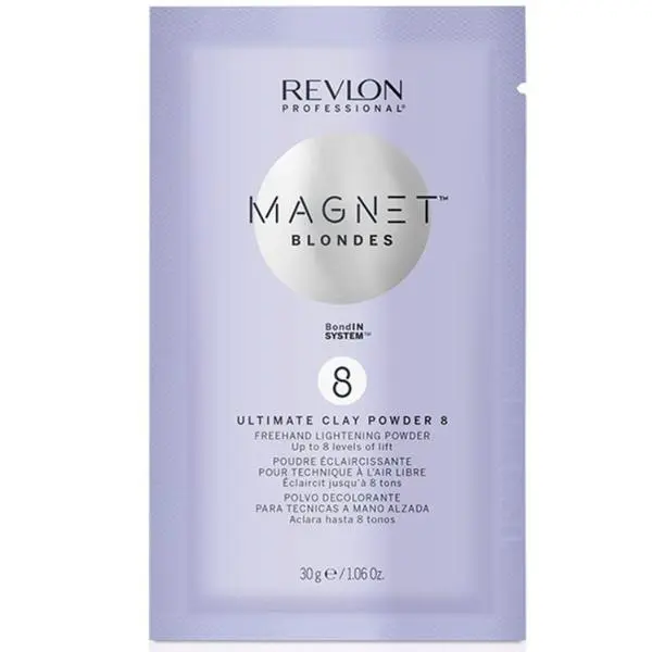 Revlon Professional Пудра за изсветляване на балаяж - Revlon Professional Magnet Blondes Ultimate Clay Powder 8 Freehand Lightening Powder, 10 x 30 гр