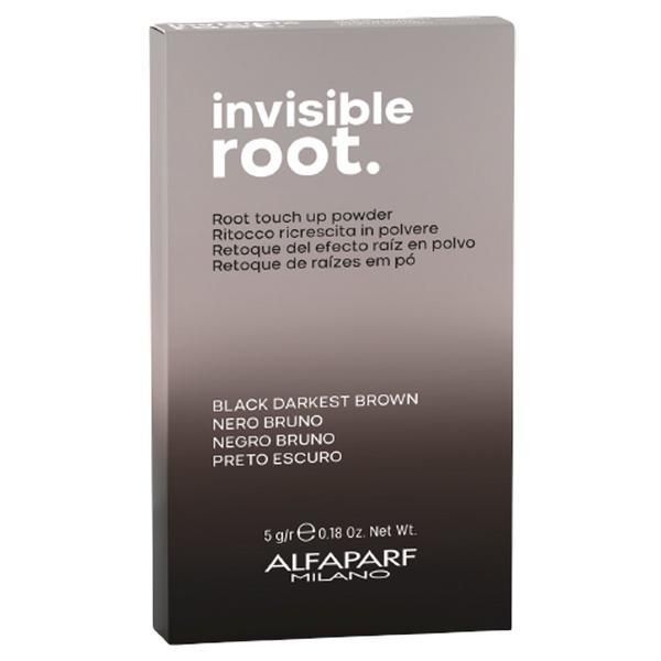 Alfaparf Milano Пудра за оцветяване на корени - Alfaparf Milano Invisible Root Powder, нюанс Black Darkest Brown, 5 гр