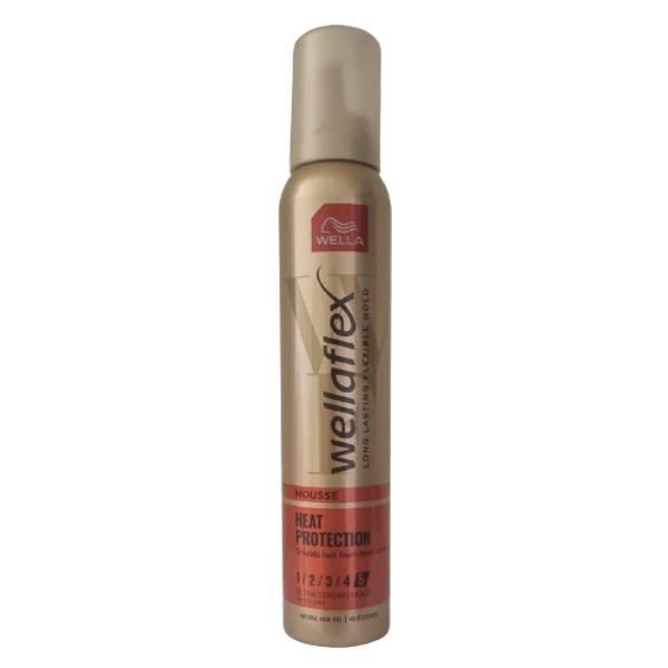 Wella Professionals Пяна с термична защита и ултра силна фиксация - Wella Wellaflex Mousse Heat Protector Ultra Strong Hold, 200 мл
