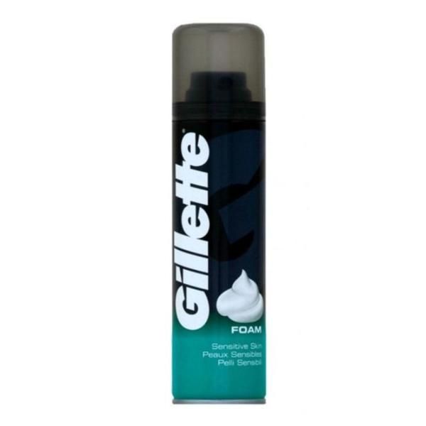 Gillette Пяна за бръснене за чувствителна кожа - Gillette Foam Regular Sensitive Skin, 300 мл