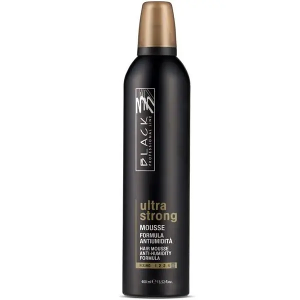 Black Professional Line Пяна за коса със силна фиксация - Black Professional Line Anti-Humidity Mousse Ultra Strong, 400 мл