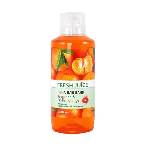 Fresh Juice Пяна за вана с екстракти от мандарина и портокал Fresh Juice, 1000мл
