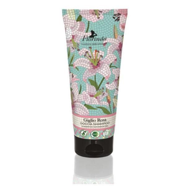 La Dispensa Растителен шампоан и душ гел с аромат на розова лилия - La Dispensa Florinda Doccia Shampoo Giglio Rosa, 200 мл
