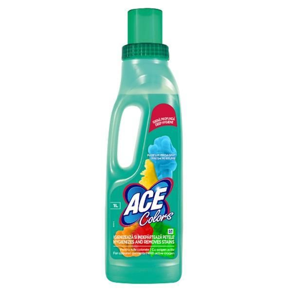 Ace Разтвор за отстраняване на петна върху цветни дрехи - ACE Colors, 1000 мл