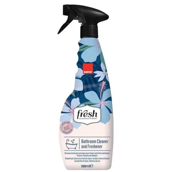 Sano Разтвор за почистване и освежаване на банята - Sano Fresh Home Bathroom Cleaner &amp; Freshener, 500 мл