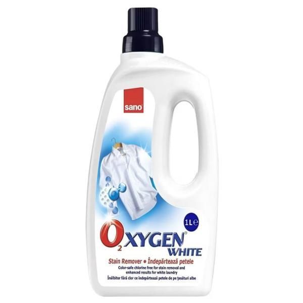 Sano Разтвор за премахване на петна - Sano Oxygen Gel White, 1000 мл