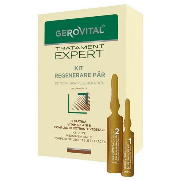 Gerovital Регенериращ комплект за коса Ампули - Gerovital Tratament Expert Kit for Hair Regeneration Ampoules, 20 ампули