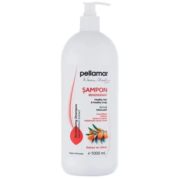 Pellamar Регенериращ шампоан с екстракт от морски зърнастец - Pellamar Revitalizing Shampoo with Seabuckthorn Extract, 1000 мл