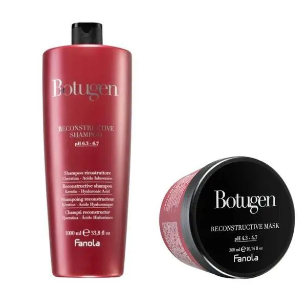 Fanola Реконструктивен пакет за увредена коса - Fanola Botugen Hair System Botolife: Шампоан, 1000 мл + Маска, 300 мл