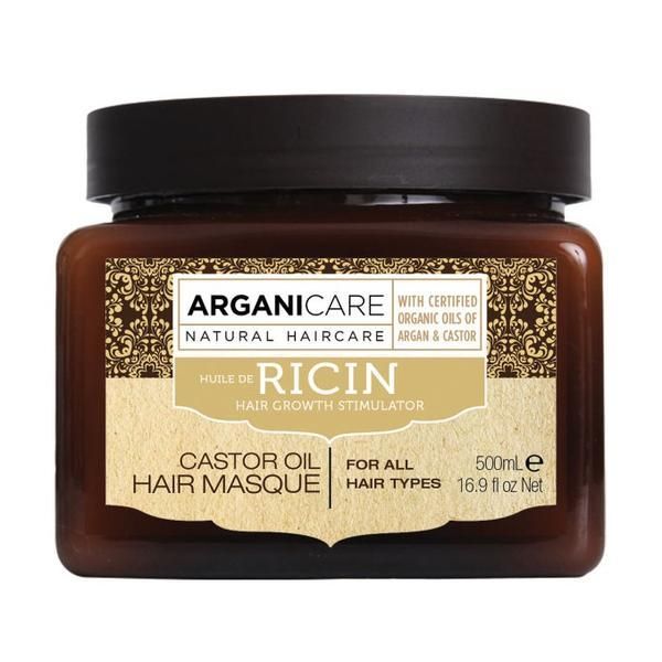 Arganicare Ремонтираща маска с рициново масло за всички типове коса Arganicare, 500 мл