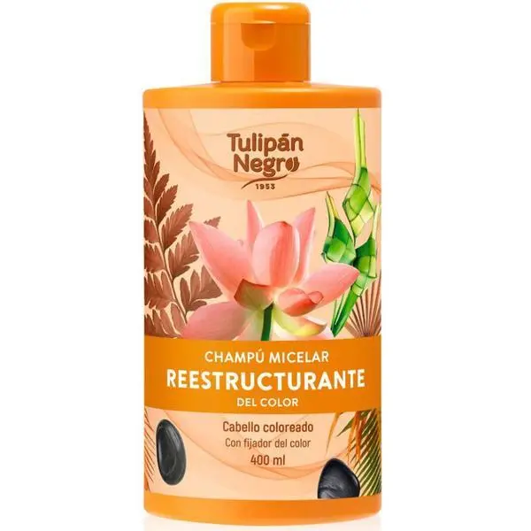 Tulipan Negro Реструктуриращ мицеларен шампоан за боядисана коса - Tulipan Negro Champu Micelar Reestructurante del Color, 400 мл