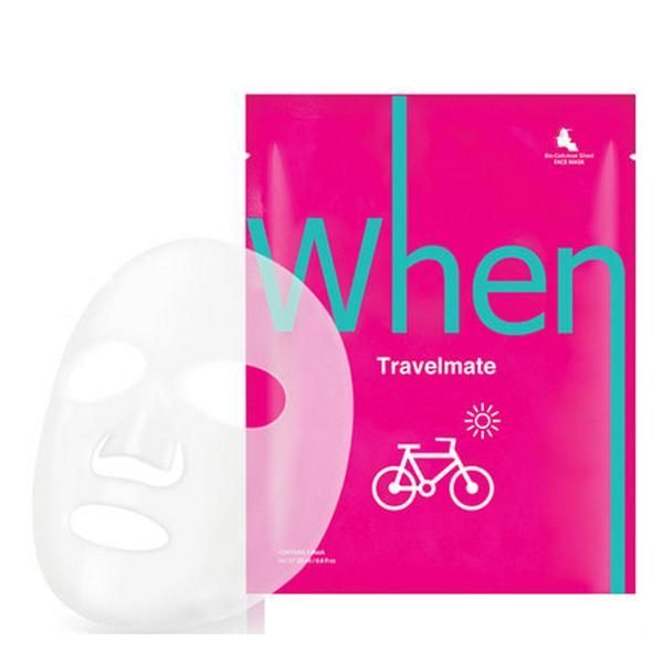 When Ревитализираща биоцелулозна маска с лайка за суха кожа When, 23 мл