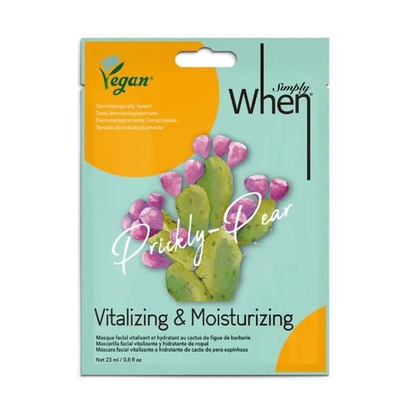 When Ревитализираща и овлажняваща веганска маска за лице с екстракт от кактусов плод - Simply When Vitalizing &amp; Moisturizing 23 мл