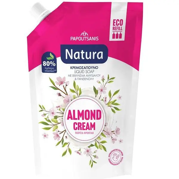 Natura Резерва сапун Reserve Creamy Liquid Hand Soap - Natura Almond Cream Liquid Soap Eco Refill, 750 мл