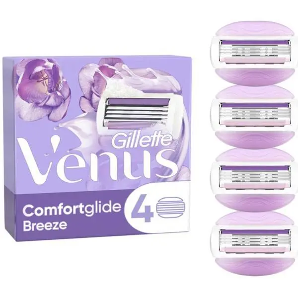 Gillette Резерви за дамска самобръсначка - Gillette Venus Comfortglide Breeze, 4 бр