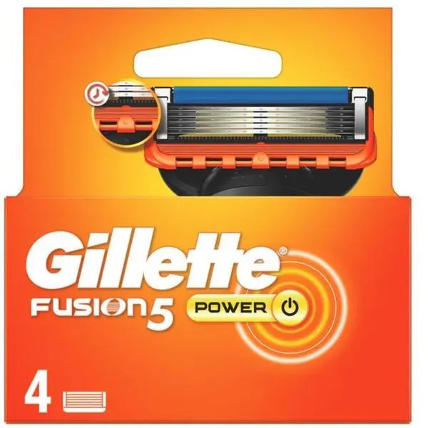 Gillette Резерви за ръчна самобръсначка - Gillette Fusion5 Power, 4 бр