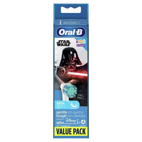 Oral-B Резервни електрически четки за зъби - Oral-B EB10 Kids Star Wars, 4 броя