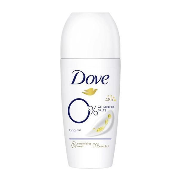 Dove Рол-он дезодорант - Dove 0% алуминиеви соли , 50 мл