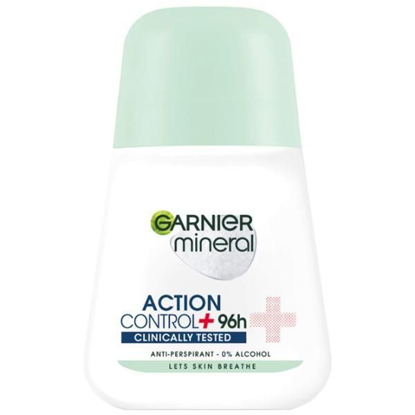 Garnier Рол-он дезодорант против изпотяване - Garnier Mineral Action Control +96h клинично тестван, 50 мл