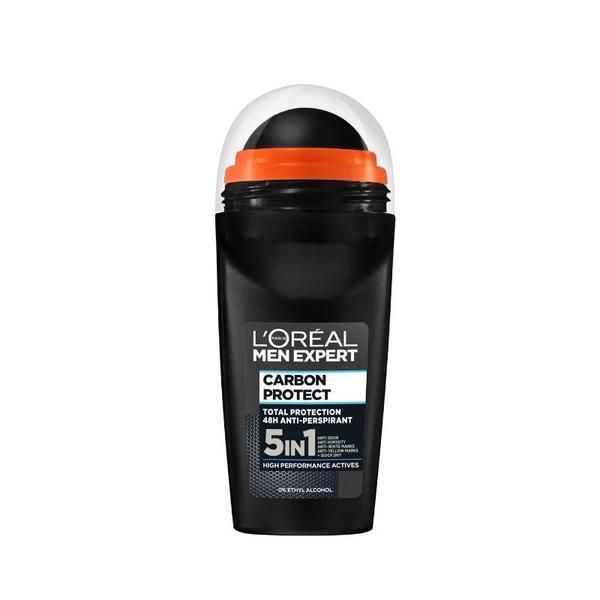 L'Oreal Paris Рол-он дезодорант против изпотяване за мъже - L&#039;Oreal Paris Men Expert Carbon Protect 5in1, 50 мл