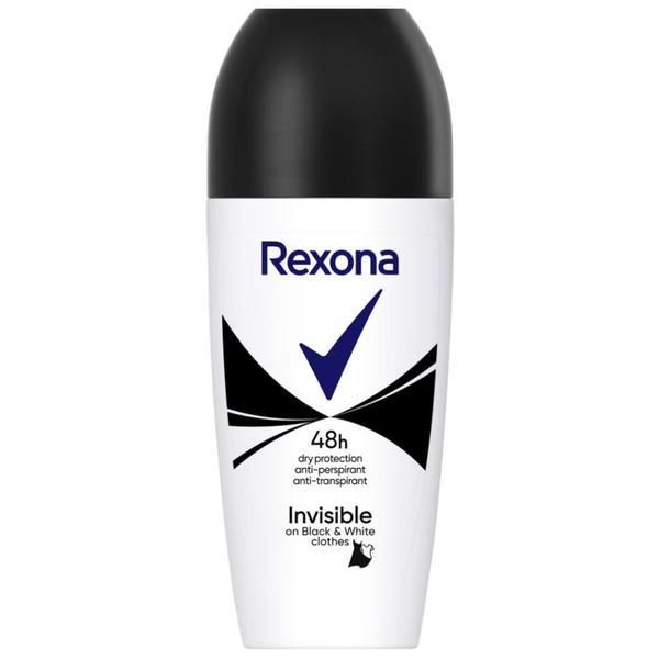 Rexona Рол-он дезодорант против изпотяване за жени - Rexona Women Invisible on Black&amp;White Clothes 48h, 50 мл