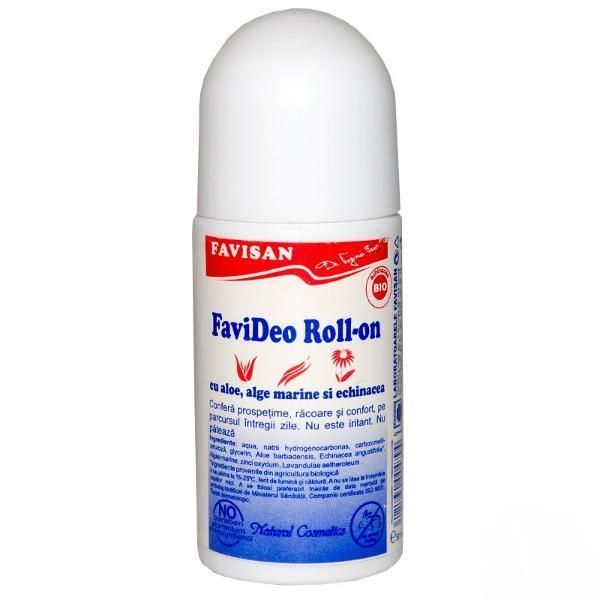 Favisan Рол-он дезодорант с алое, морски водорасли и ехинацея Favideo Favisan, 50мл
