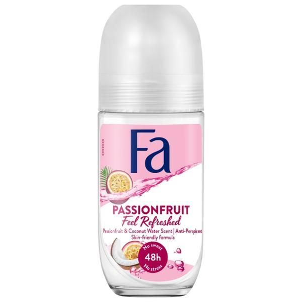 Fa Рол-он дезодорант с маракуя и кокосова вода - Fa Passionfruit Feel Refreshed, 50 мл