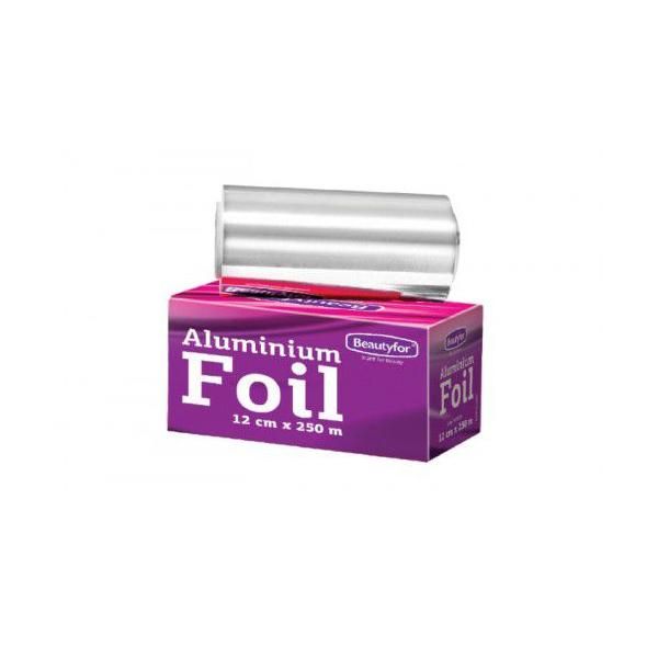 Beautyfor Ролка от сребърно алуминиево фолио за кичури - Beautyfor Aluminium Foil for Hairdressing 14 микрона, 0,12 м х 250 м