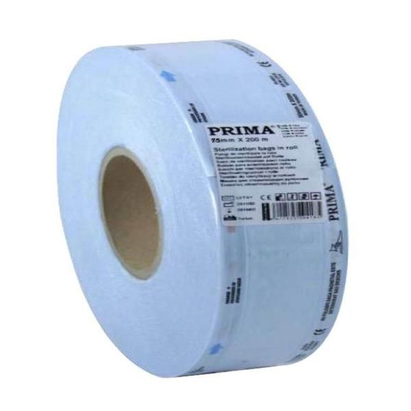 Prima Ролка за стерилизация в автоклав - Prima Flat Reels Steam/ EO Sterilization Indicator 75 мм x 200 м