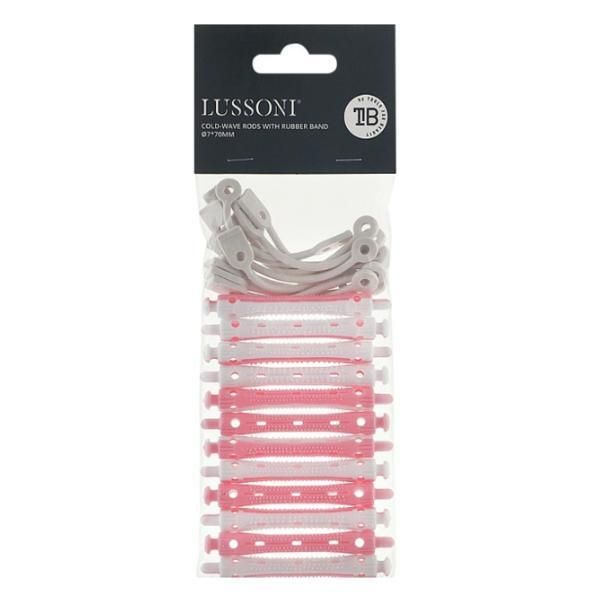 Lussoni Ролки за коса Lussoni Cold Wave Rods With Rubber Band D07x70 мм, 12 бр