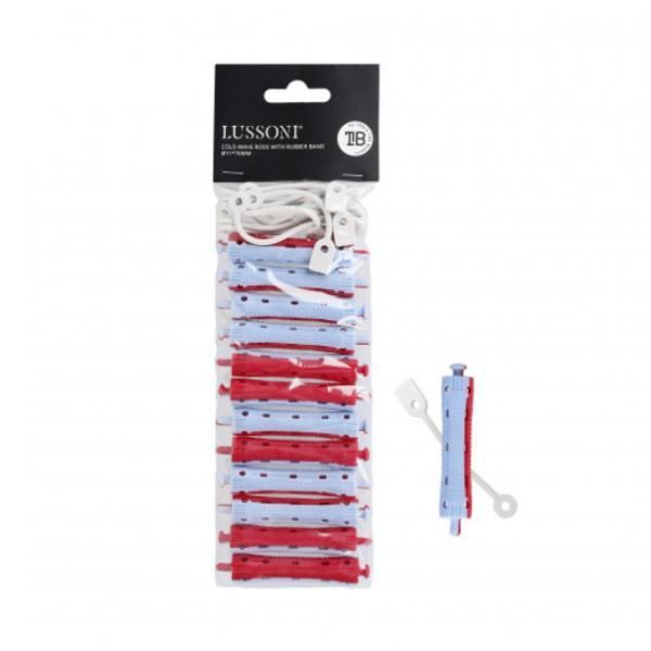 Lussoni Ролки за коса Lussoni Cold Wave Rods With Rubber Band D11x70 мм, 12 бр