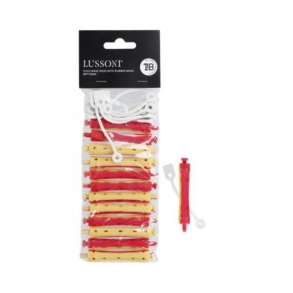 Lussoni Ролки за коса Lussoni Cold Wave Rods With Rubber Band D9x70 мм, 12 бр