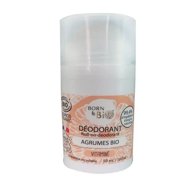 Born to Bio Roll-on дезодорант с цитрусови плодове Bio Born to Bio, 50 мл