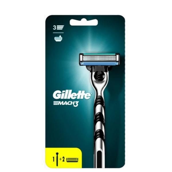 Gillette Ръчна самобръсначка + 2 резервни - самобръсначка Gillette Mach 3, 1 бр