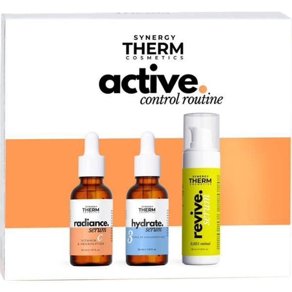 Synergy Therm Рутинен комплект Active Control - Synergy Therm: Radiance Serum, 30 мл + Hyaluronic Acid Serum, 30 мл + Revive Serum, 30 мл