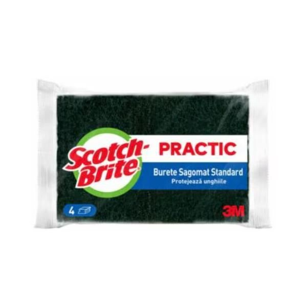 3M Сагомат стандартни гъби със защита за нокти - 3M Scotch-Brite Practical, 4 бр